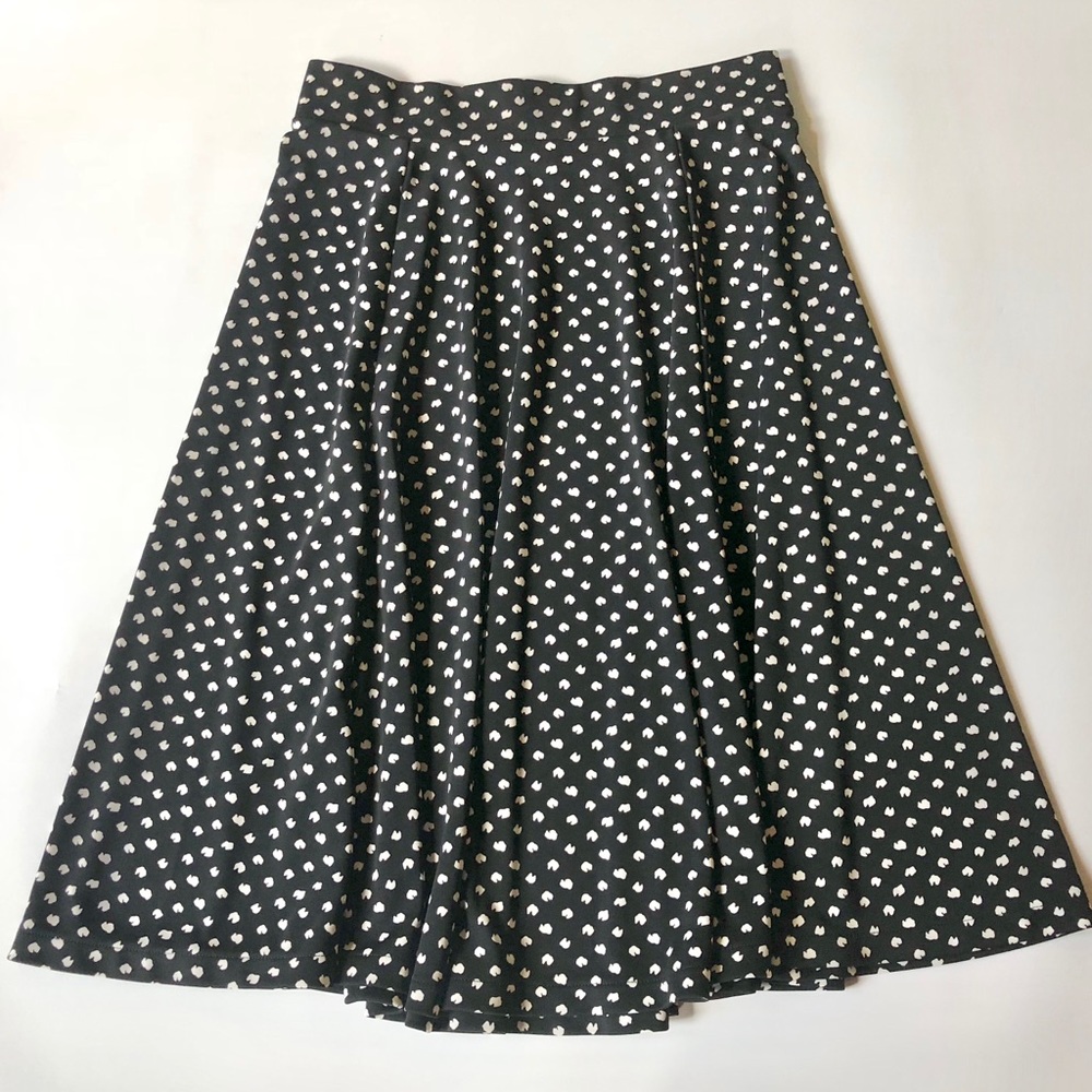 Swingy Jersey Full Skirt - Small - Black & White